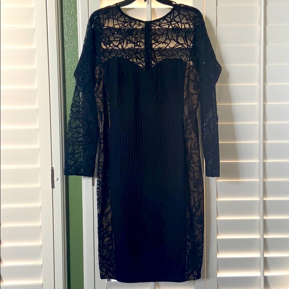 Tadashi Shoji embroidered evening dress